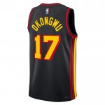 Maillot NBA Atlanta Hawks Onyeka Okongwu 17 Jordan 2022-23 Statement Edition Noir Swingman - Homme